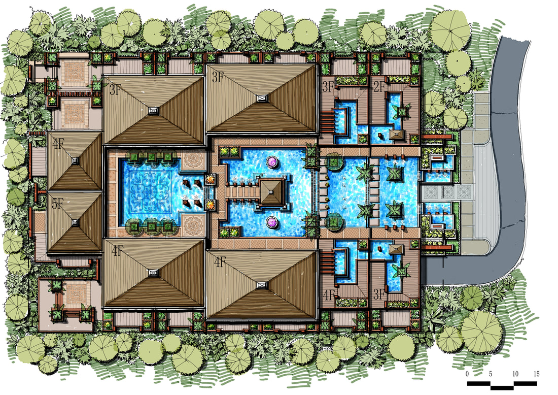 Freehand Master Plans John Simborio, Hotel Landscape Plan