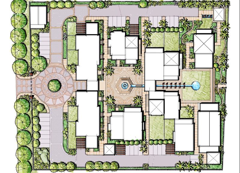 Freehand Master Plans John Simborio, Villa Landscape Design Plan